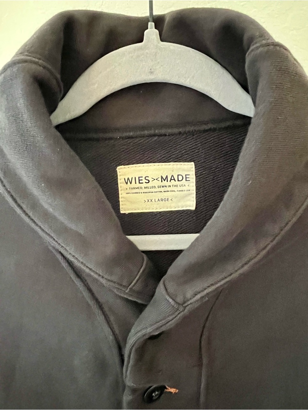 WiesMade Bodega Shawl Collar Black Button-Up Jacket Cardigan - Picture 2 of 6